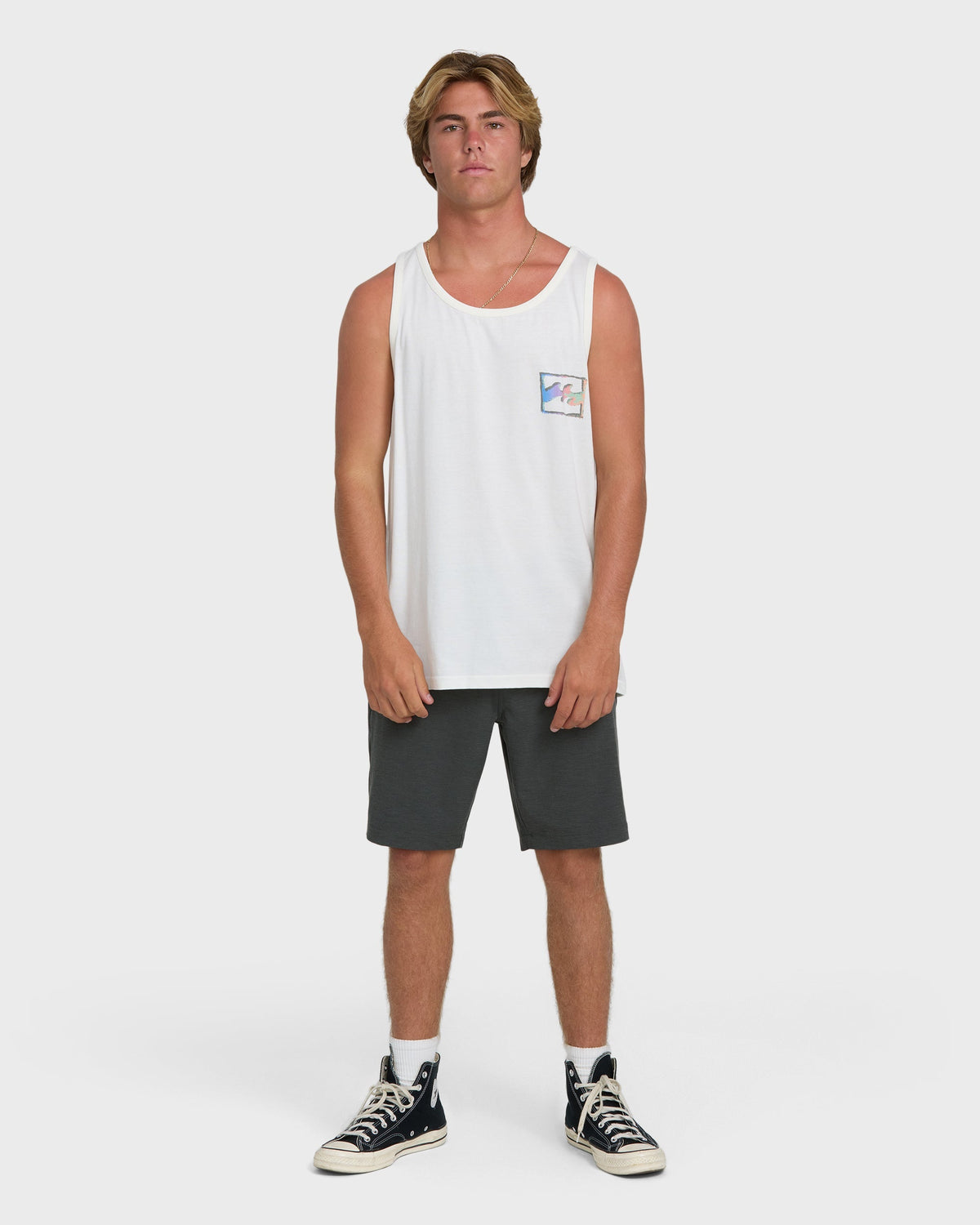 Crayon Wave Premium Tank Top - Off White